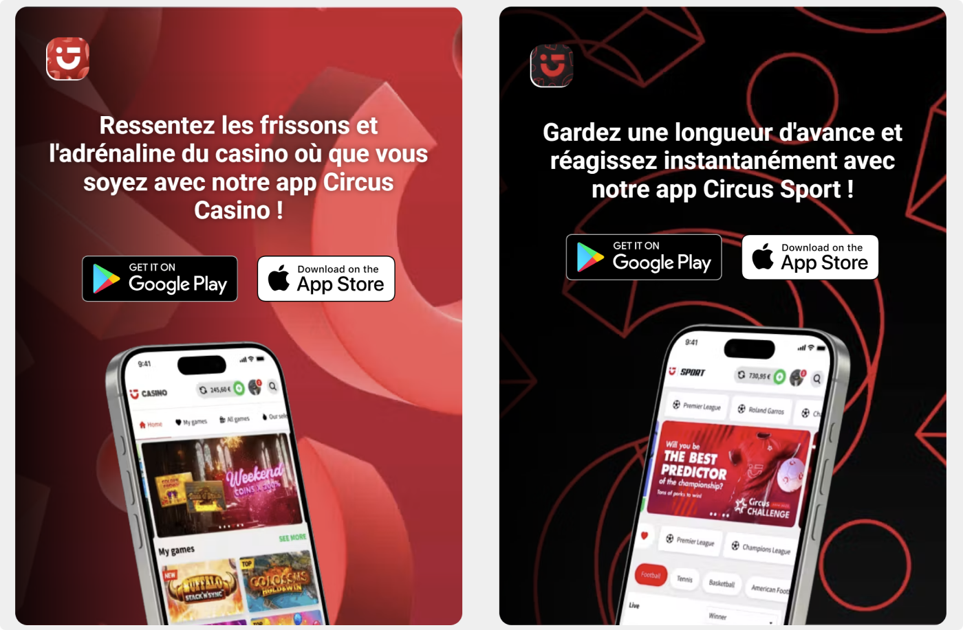 Circus Casino et Circus Sport